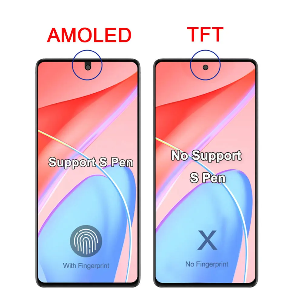 AiNiCole 6.7'' For Samsung Galaxy Note 10 Lite LCD Display Touch Screen Digitizer Assembly N770 N770F/DS LCD Screen Replacement