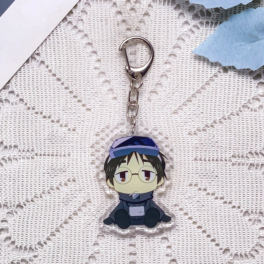 1/4Pcs Anime Figures Girls' Last Tour Accessories Keychain Acrylic Keyrings Bag Charm Backpack Pendant Decoration Friends Gifts
