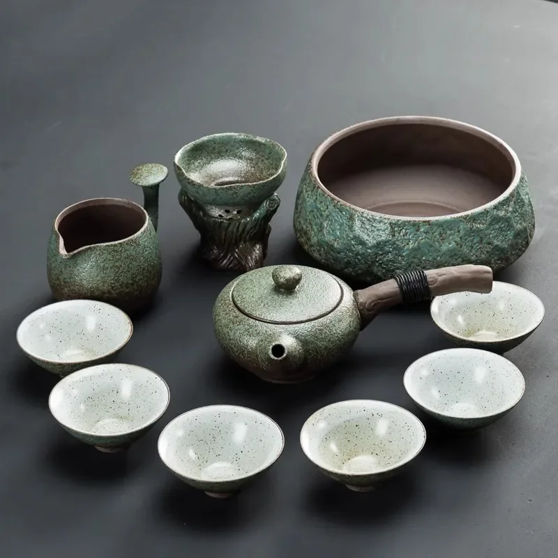 Japanese Tea Pot Ceramic Home Tea Set Drinking Tea Cup Single Pot Creative Tree Tea Pot Set