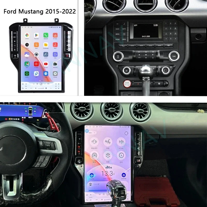14.5Inch For Ford Mustang 2014-2021Android 15 8Core Car Multimedia Video Player GPS Navigation Auto Radio Carplay 4G 360 camera