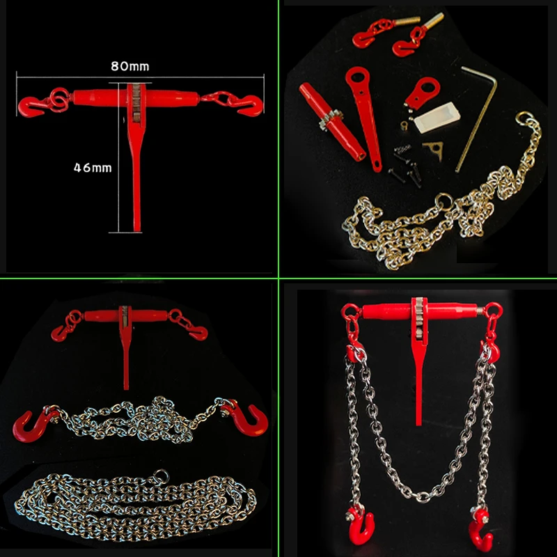 

1 Set Metal Simulation Steel Chains Tensioner for 1/14 Tamiya RC Truck Scania 770S BENZ VOLVO MAN Diy Parts Toys