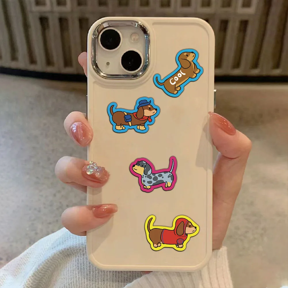 50PCS Creative Sausage Dog Diverse Personalized Graffiti Decoration Stickers Luggage Notebook Refrigerator Skateboard Wholesale