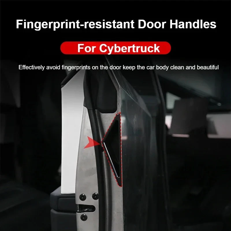 Für Tesla Cybertruck 2025 Autotür-Kantenschutz Griff Anti-Kollisions-Streifen Türgriff Fingerabdruck-Resistenter Schutz Auto-Zubehör