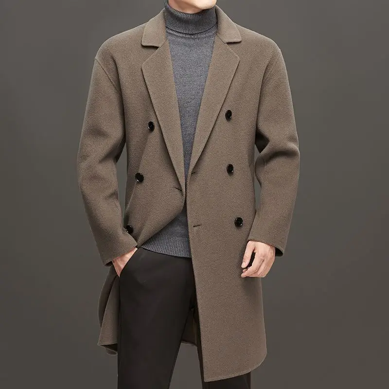 

Мужской свитер из смесовой шерсти с V-образным вырезом, вязаный косами, в полоску, с заниженной талией, с выемками и углублениями