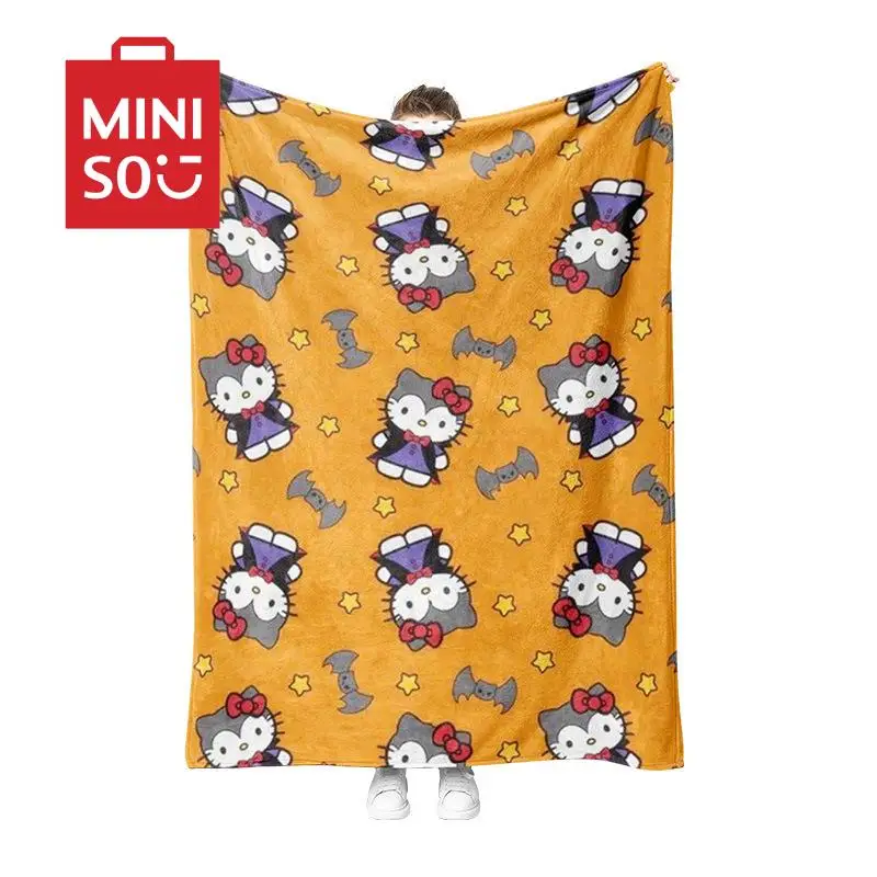 Hello Kitty Sanrio Halloween Blanket Anime Kawaii Cute Dormitory Thickening Car Sleep Sofa Siesta Blanket Decoration Toys Girls