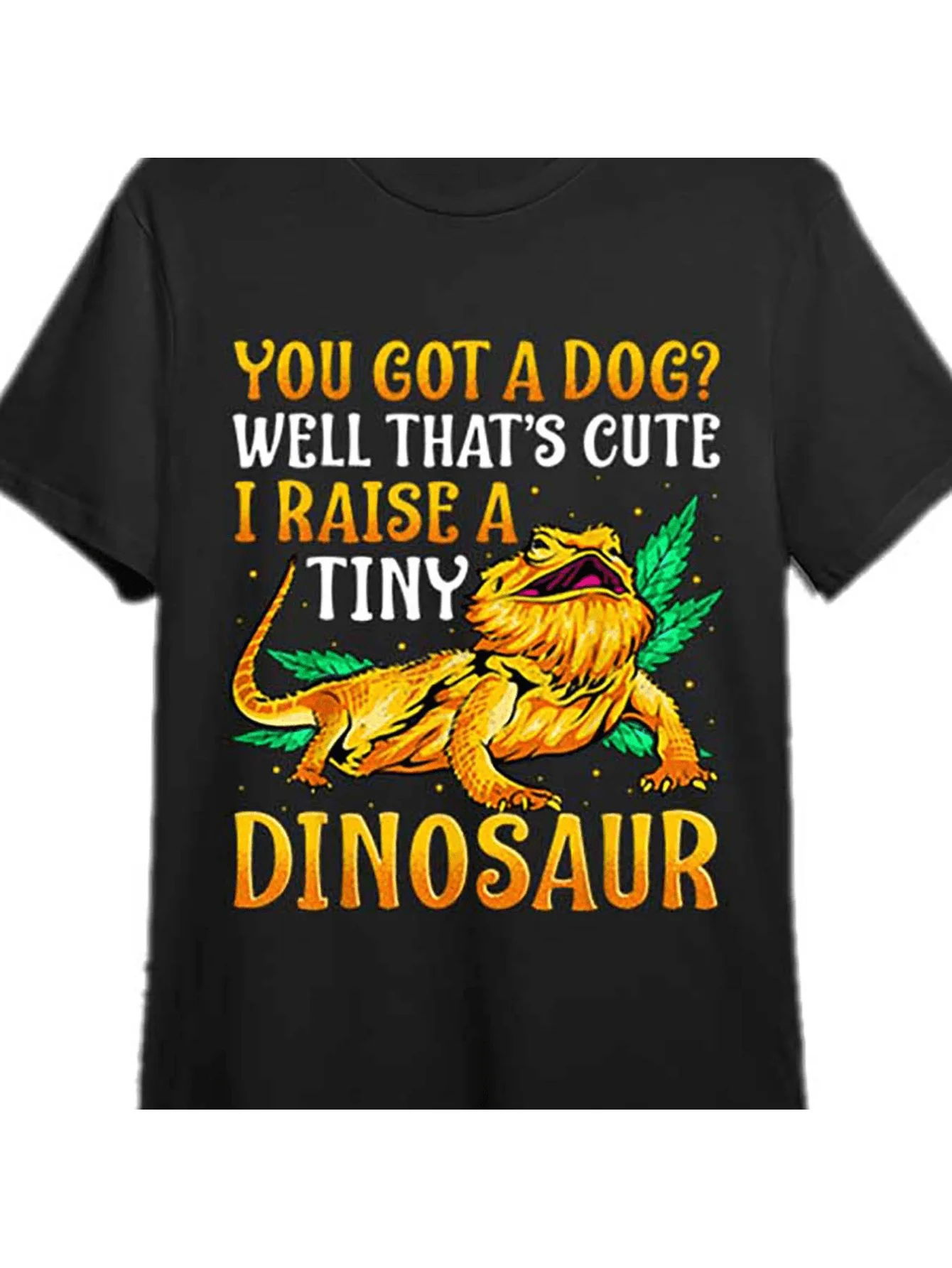 Bearded Dragon Graphic T-Shirt 100% Cotton O-Neck Short Sleeve Summer Casual Mens T-shirt Streetwear