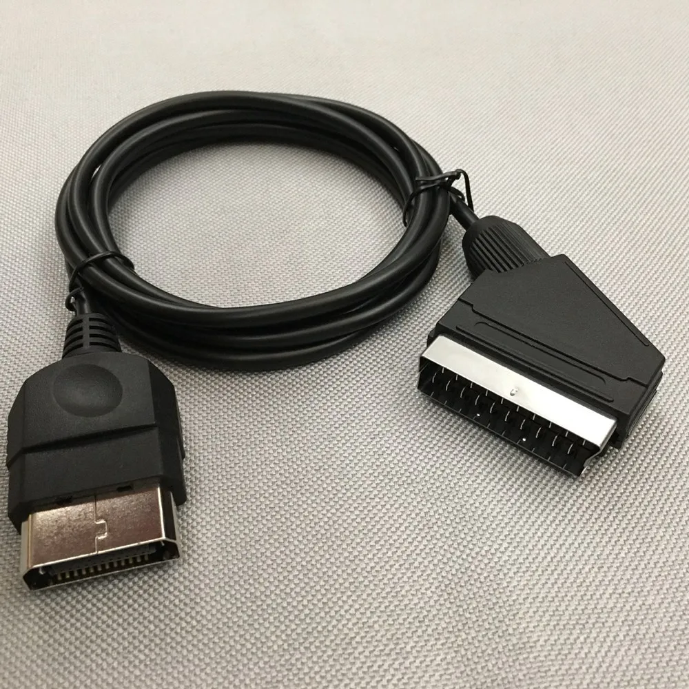 1.8M/70.87in RGB SCART Cable 24Pin High Difination Fit for TV AV, Scart RGB Cable for XBOX 360 Game Console