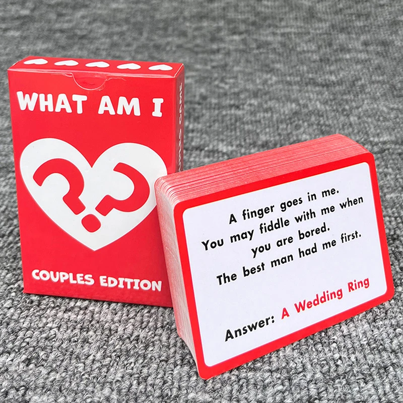 Couples Card Game What AM I 54 Cards Adult Night Party Drinking Game Love Edition Excited Board Truth Dare Card Game Supply