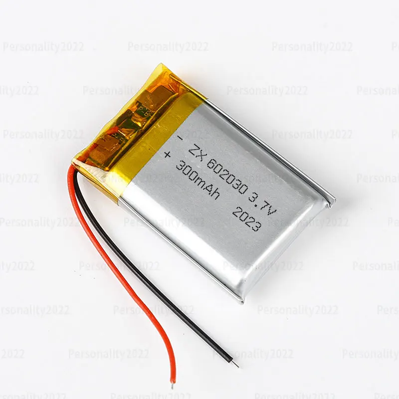 LI PO 602030 Battery 300mAh 3.7V Lithium Polymer Batteries Ph-2.0 for Bluetooth Headset Speaker Monitor Self-timer E-Stick Flyer