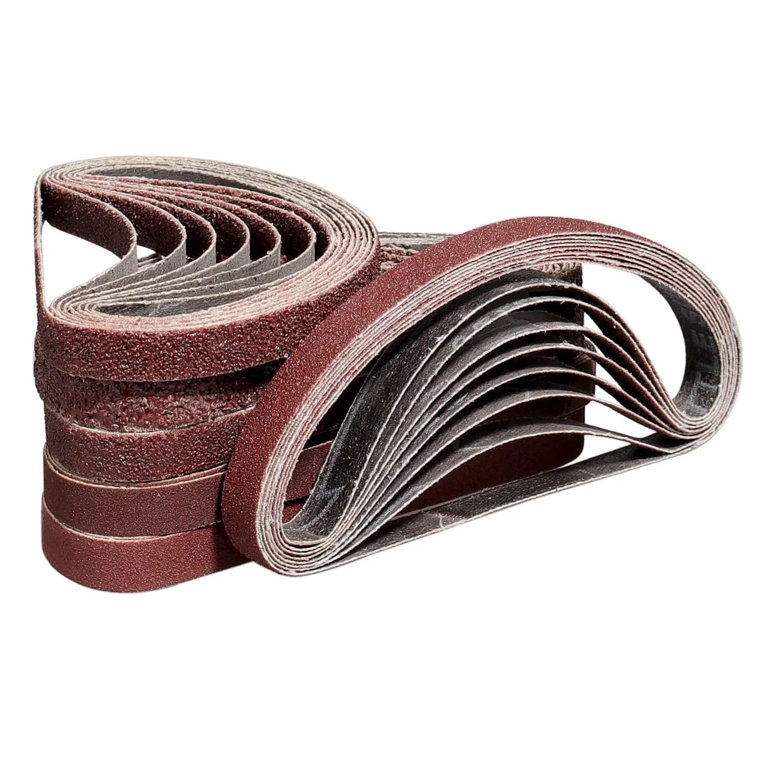 Sanding Belts 3/8X13 Inch 10X330mm - 8 Each of 40/60/80/120/180/240 Grits Aluminum Oxide Sanding Belt,for Wood Sanding and Level