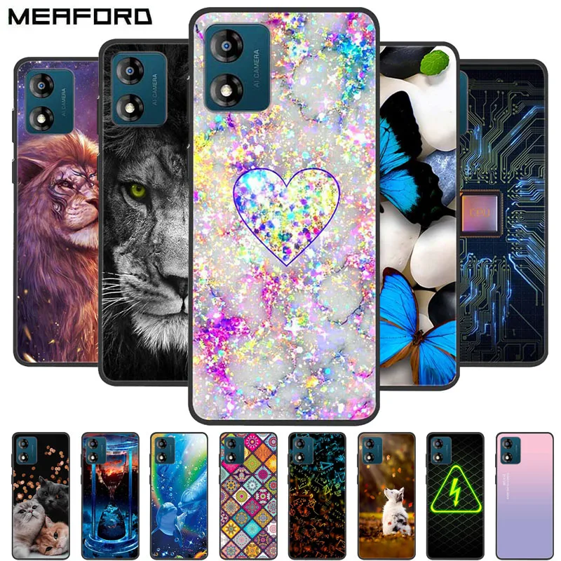 Case For Motorola Moto E13 Cover Cute Lovely Wolf Silicon Back Phone Case For Moto E13 Soft Cases E 13 MotoE13 6.5