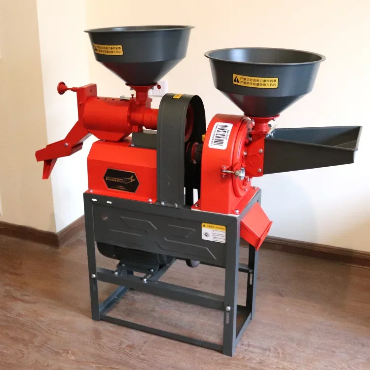 Electric Farm Combined Rice Husk Mill Grinder Machine Rice Flour Milling Crushing Machines Rice Paddy Peeling and Dehulling