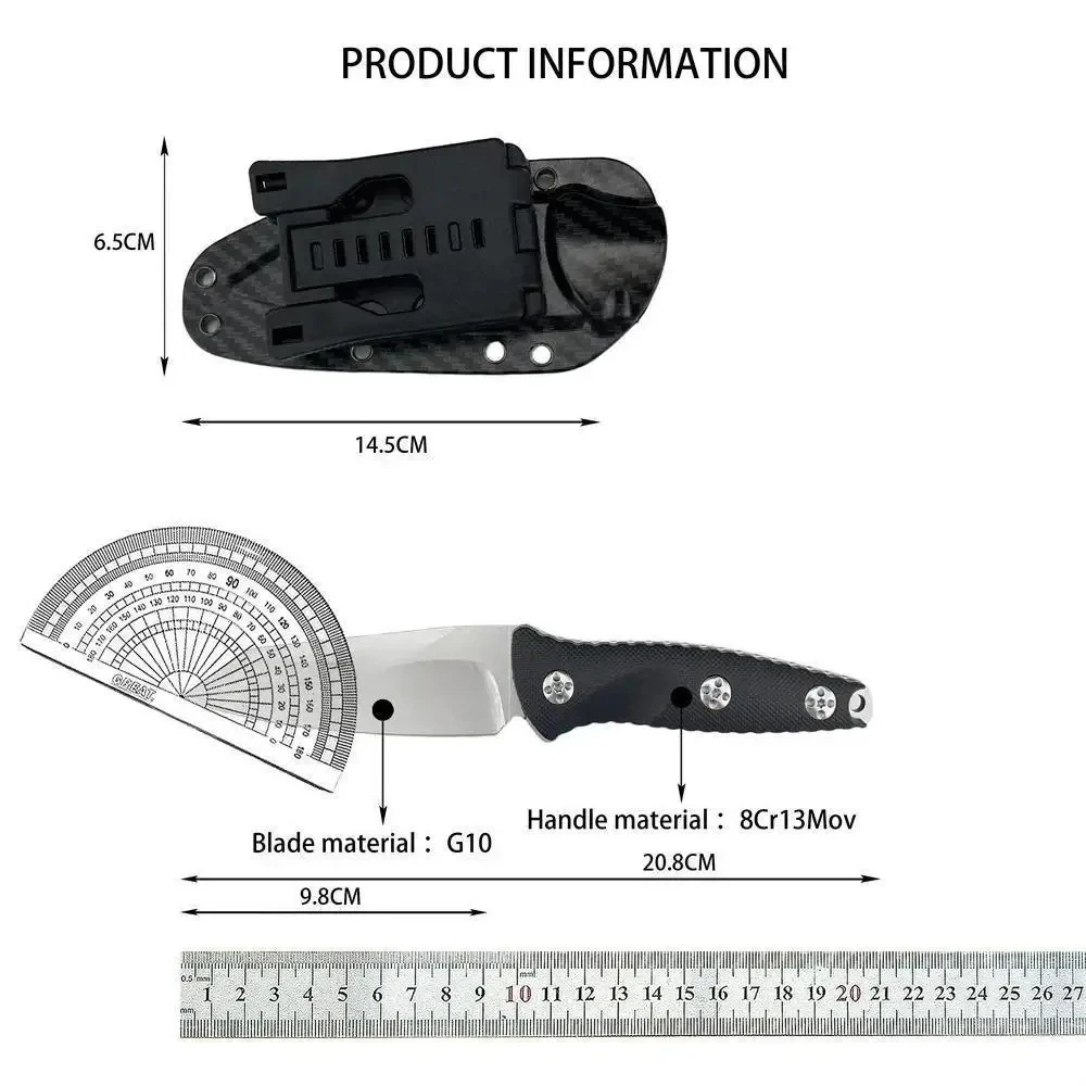 Model 93M Outdoor Fixed Blade Knife 8Cr13MoV Blade Wearproof Nylon Fiber Grip Daily Carry Camping Utility Knives Tools view 6