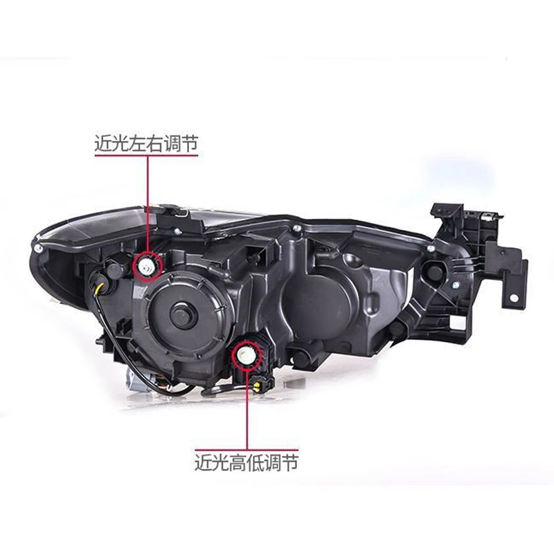 نمط السيارة لمازدا 6 Atenza Mazda6 2014-2019 الجبهة مصباح DRL العلوي بدوره إشارة تسليط الضوء على كامل LED لمبات العارض عدسة السيارات