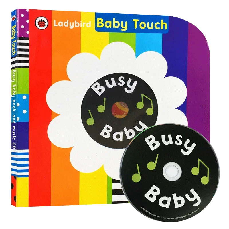 

Baby Touch Busy Baby Book и аудио CD Божья коровка, Детские книги для детей 3, 4, 5, 6 лет, английские книжки с картинками, 9780723299073