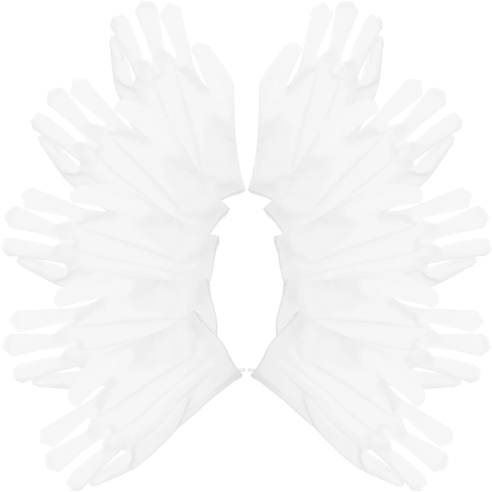 

10pcs Dustproof Polyester Breathable Non Shedding White Jewelry Handling White Gloves For Performance Protective Gloves