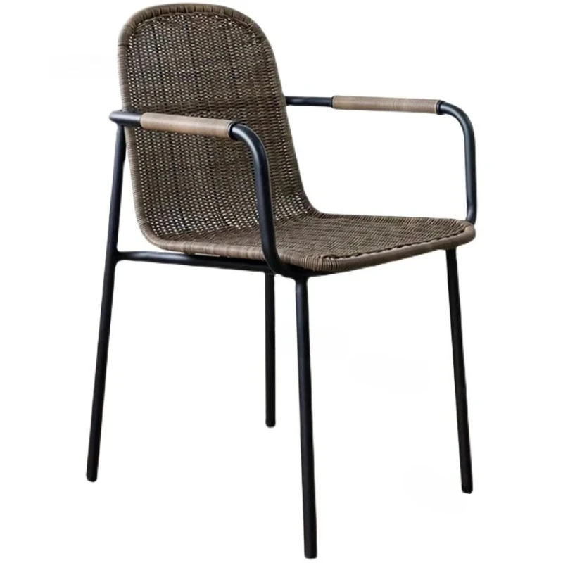 

Скандинавские уличные стулья из ротанга PE, кресло для кафе и балкона из алюминиевого сплава, кресло для отдыха на патио и в саду, пляжное кресло, современная уличная мебель