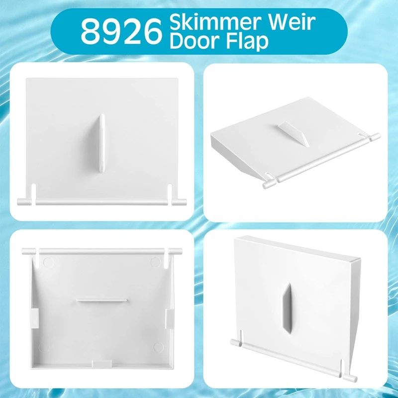 Skimmer Replacement Compatible with 8926 Weir Door Flap and 8928 Pool Skimmer Basket 8929 Pool Skimmer Skim Vacuum Plate-A09I