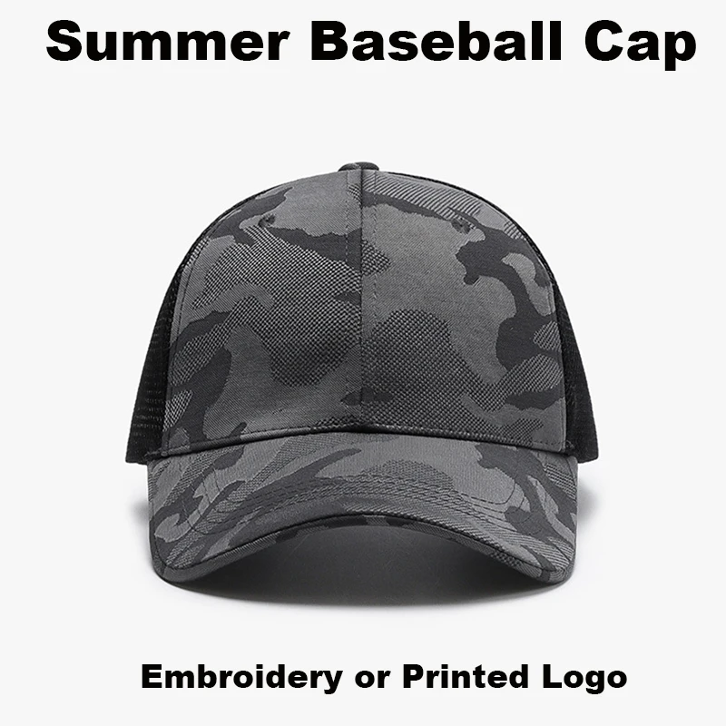 2026 Summer Breathable Bird Eye Mesh Baseball Cap Custom Embroidery Printed Logo Outdoor Sun Hat For Men Women