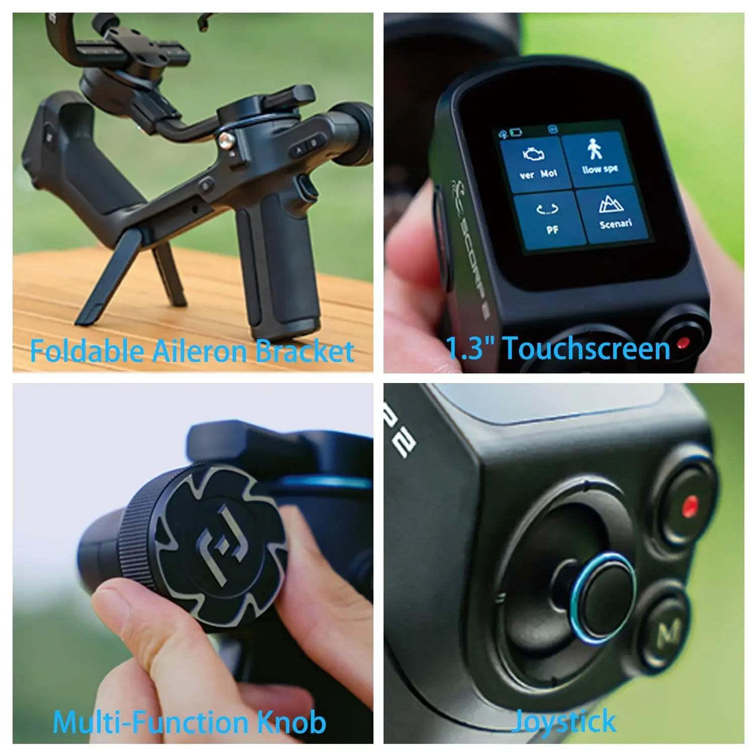Feiyutech-Stabilisateur de caméra sans miroir Scorp 2 DSLR, capteur de suivi AI intégré, écran tactile 3 axes, prise de vue verticale, cardan
