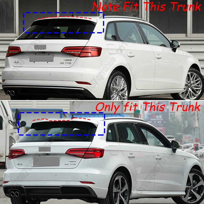 Rear Trunk Roof Spoiler Wing For Audi A3 S3 S-Line 8V Sportback Facelift 2016-2020 ABS Plastic Maxton Style Aerodynamic Kit