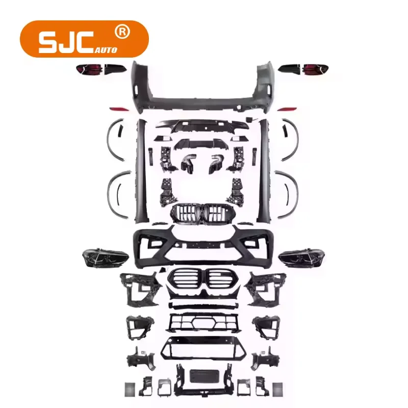 

Комплект кузова SJC для BMW X5 G05 Bodykit 2019-2022, обновление 2023, стиль X5M MT Bodykit, автомобильные детали, передний и задний бампер, подтяжка лица