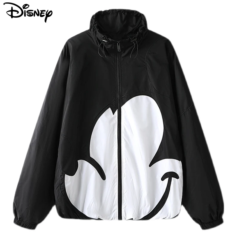 

Disney New Arrival Top Fashion Zipper Autumn Loose Casual Cartoon Thin Mickey Mouse Embroidery Jacket Women Suit Cardigan Coat