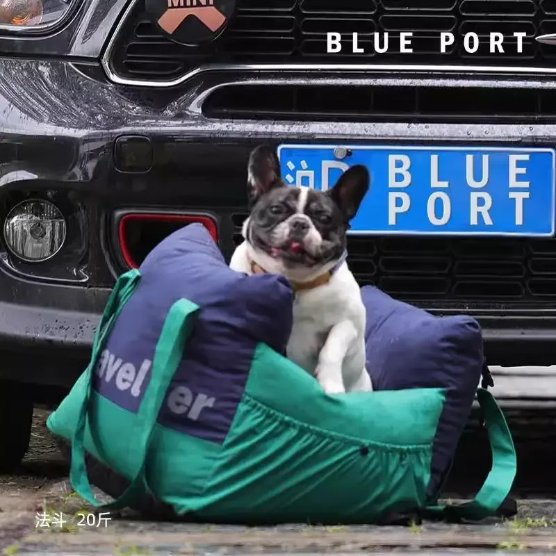 Blueport pet car nest, rear row, small and medium-sized dog, dog going out, safety seat, co-pilot, cat car nest