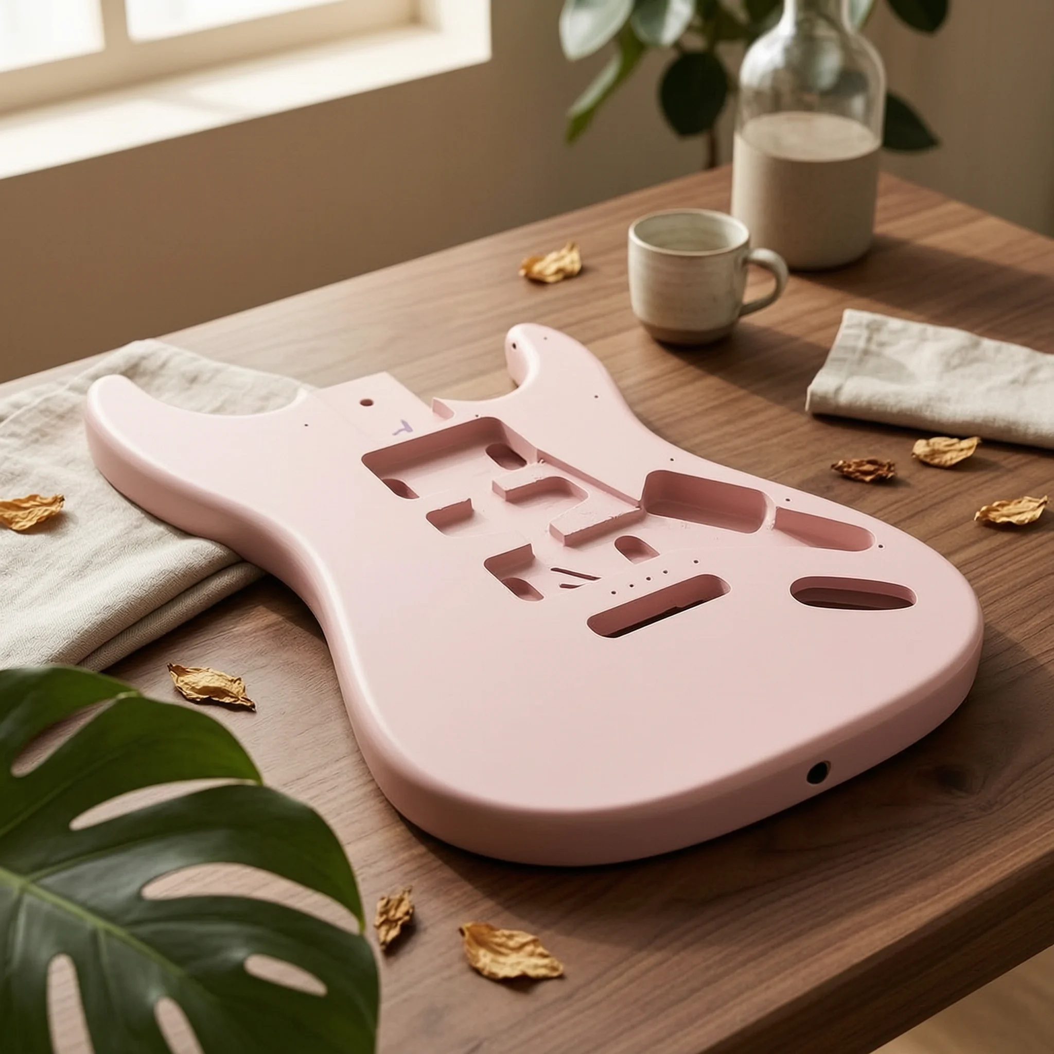 Pre-drilled DIY Guitar Body Solid-body Electric Guitar Blank for Custom Guitar Modification Projects