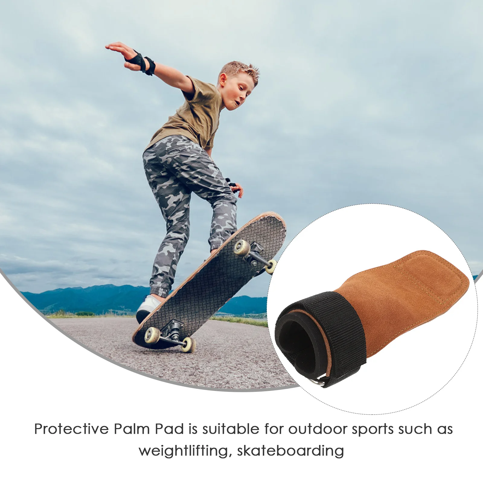 

1pcs Weightlifting Gloves Non-Slip Palm Pads For Gym Fitness Training Pull-Ups Cycling Hiking Barbell Lifting Wrist Straps