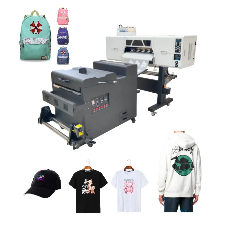 Best High Speed Dual Head XP600 A2 60cm DTF Printer Printing Machine tshirt DTF Printer 60cm with Powder Shaker