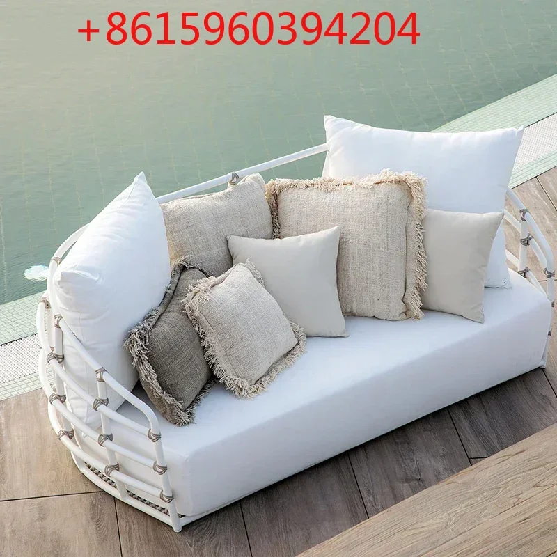 Nordic outdoor sofa set terrace villa waterproof sunscreen table garden furniture
