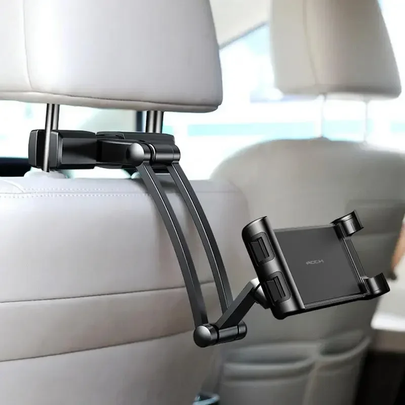 Universal Car Headrest Mount Holder for Kids Car Phone Holder with Angle- Adjustable Holding Clamp for Phone Tablets for Iphone