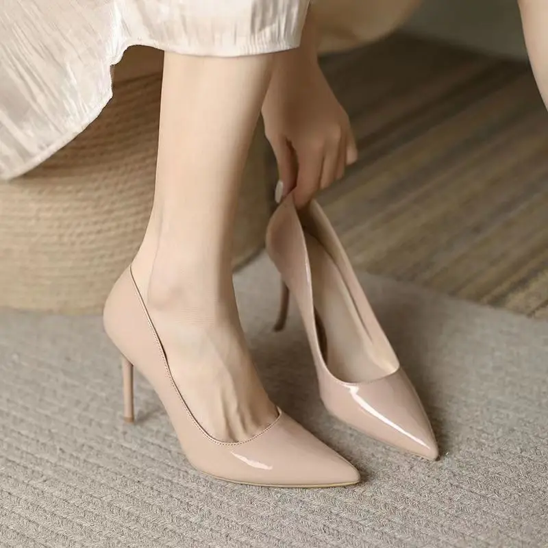 Buty damskie Super High Heel Thin Heels Sexy Wedding Bride Shoe Pointed Toe Ladies Pumps Non Slip Social Premium On Offer