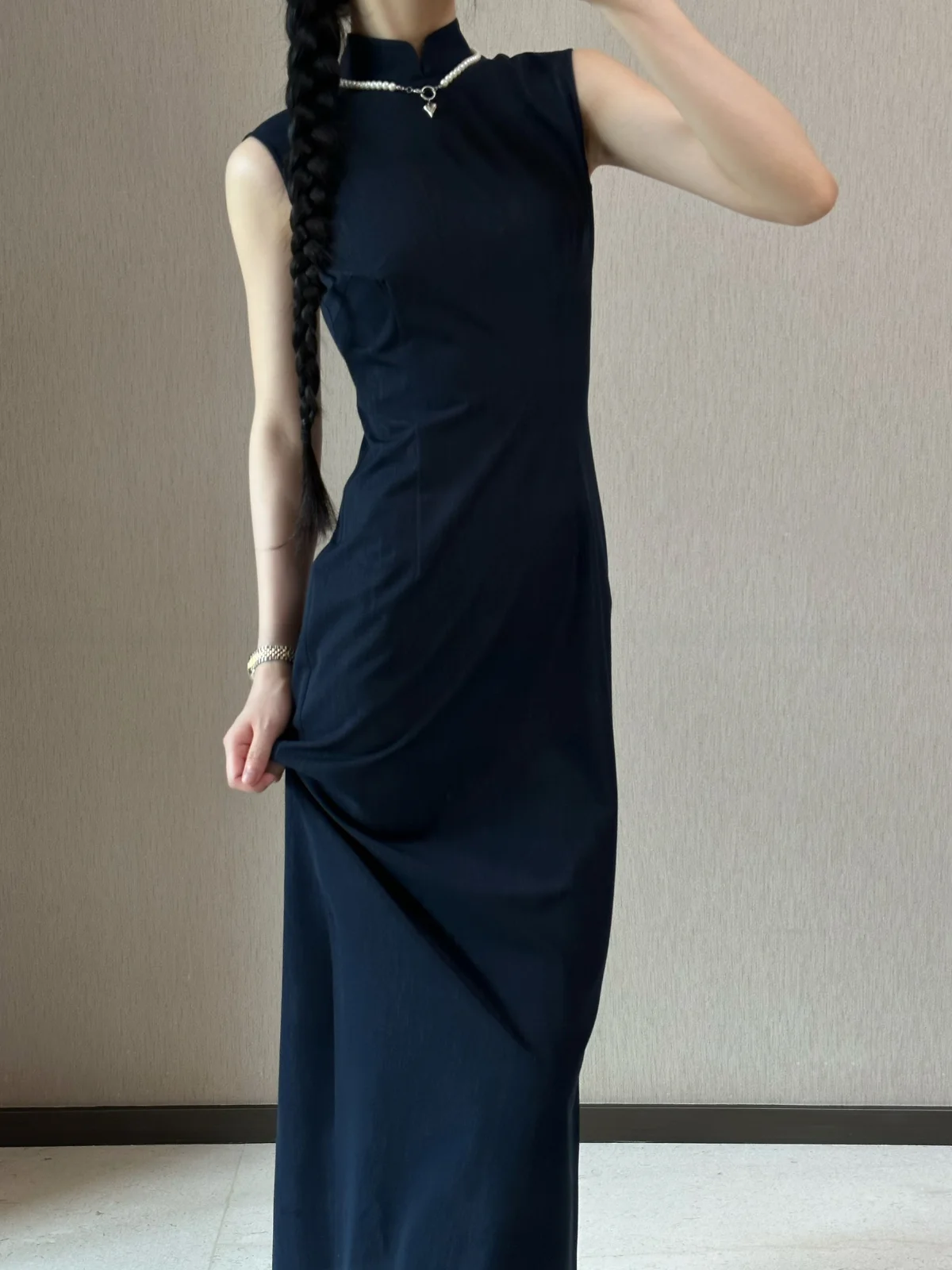 

mat Denim Svel Dr Summer Lightweight Commute Long Skirt Xuzhi Xing Low Cut Slit Daily Wear