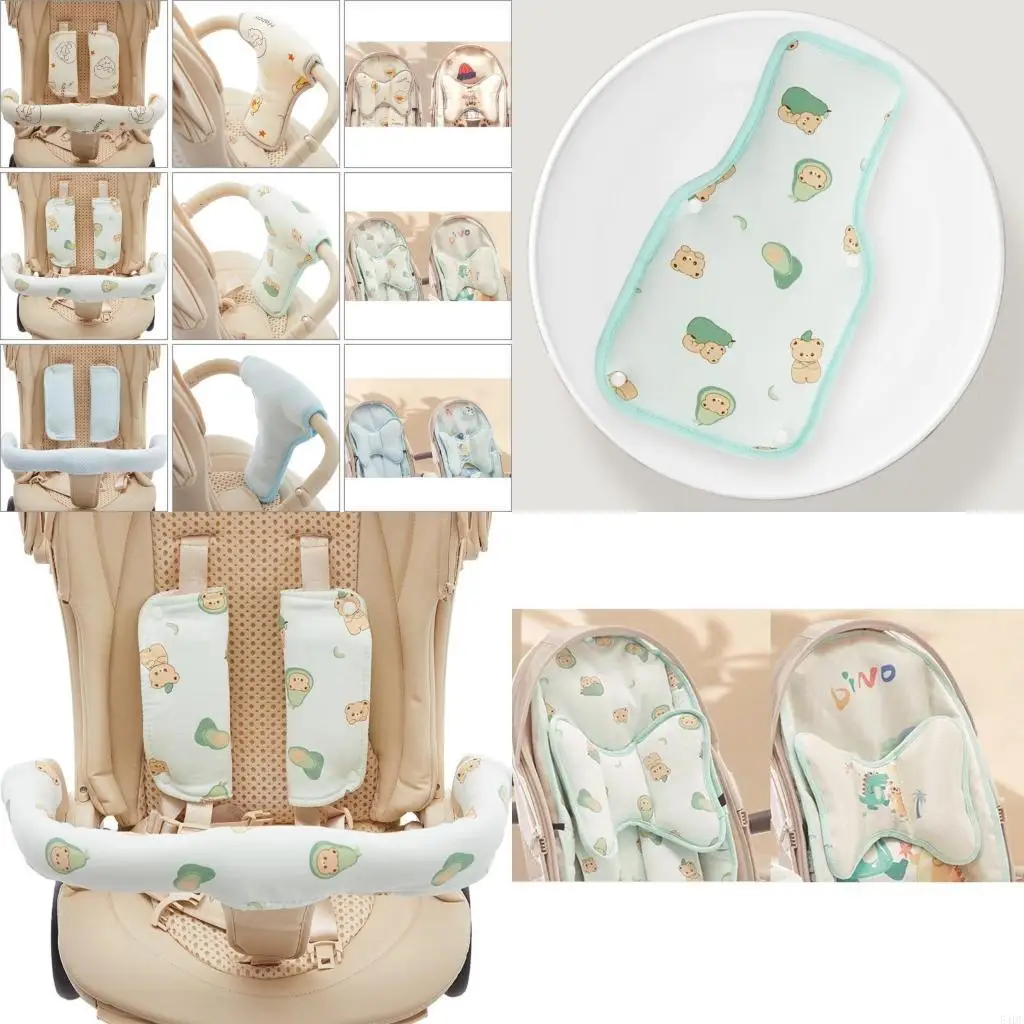 

54DF детские коляски ремни подушки мягкие и дышащие коляски сиденья чехол на ремень подушки для колясок идеально подходят для