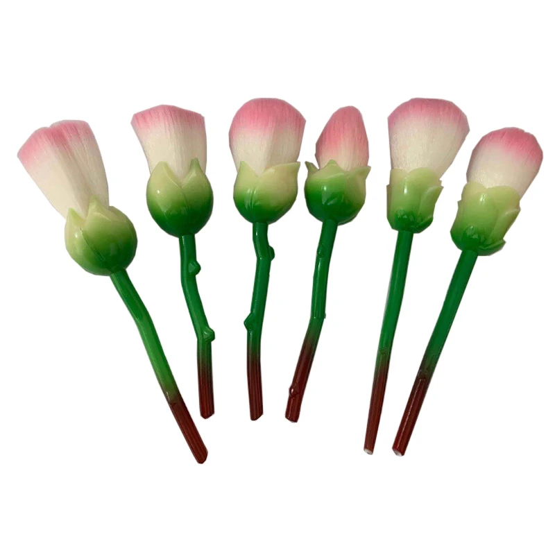 6pcs Rose Flower Shaped Makeup Brushes Set Face Foundation Colour Powder Eye Shadow Cosmetic Blush Pincel Maquiagem