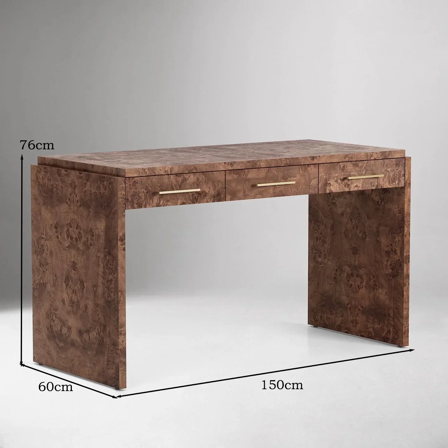 Medieval retro solid wood desk with wabi-sabi wood veneer, suitable for home office creative simple writing desk