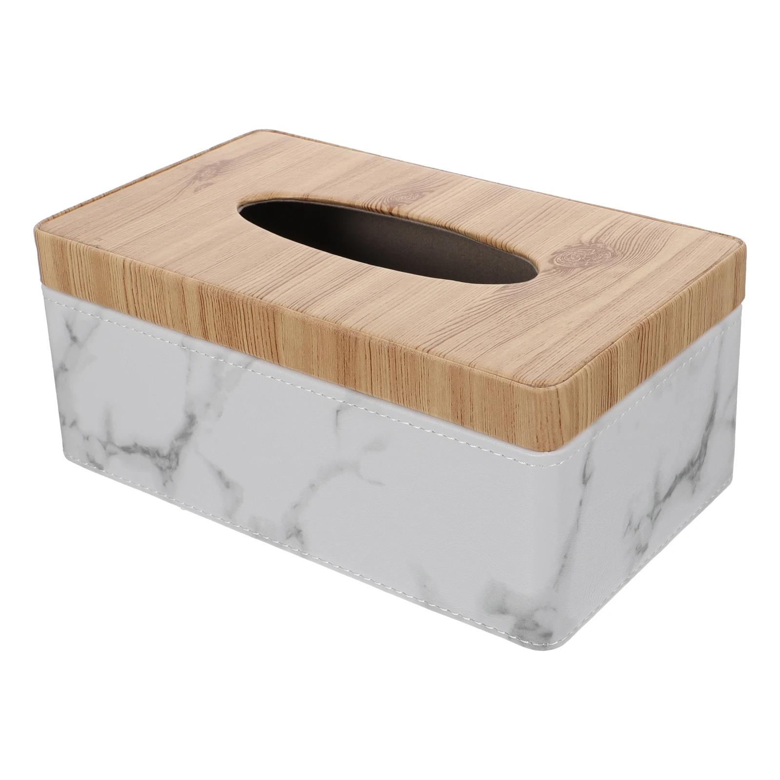 

Marble Pattern Paper Towel Holder Home Tissue Box Napkin Case Storage Container Premium Material Household Restaurant Office
