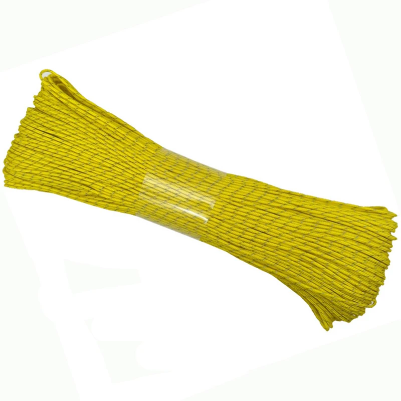 2mm Reflektierendes Paracord Länge 10/50/100M, Taktisches Fallschirmseil für Zelt, Camping, Angeln, Überlebensarmband 3-Strang Paracord-Seil – Detail 7