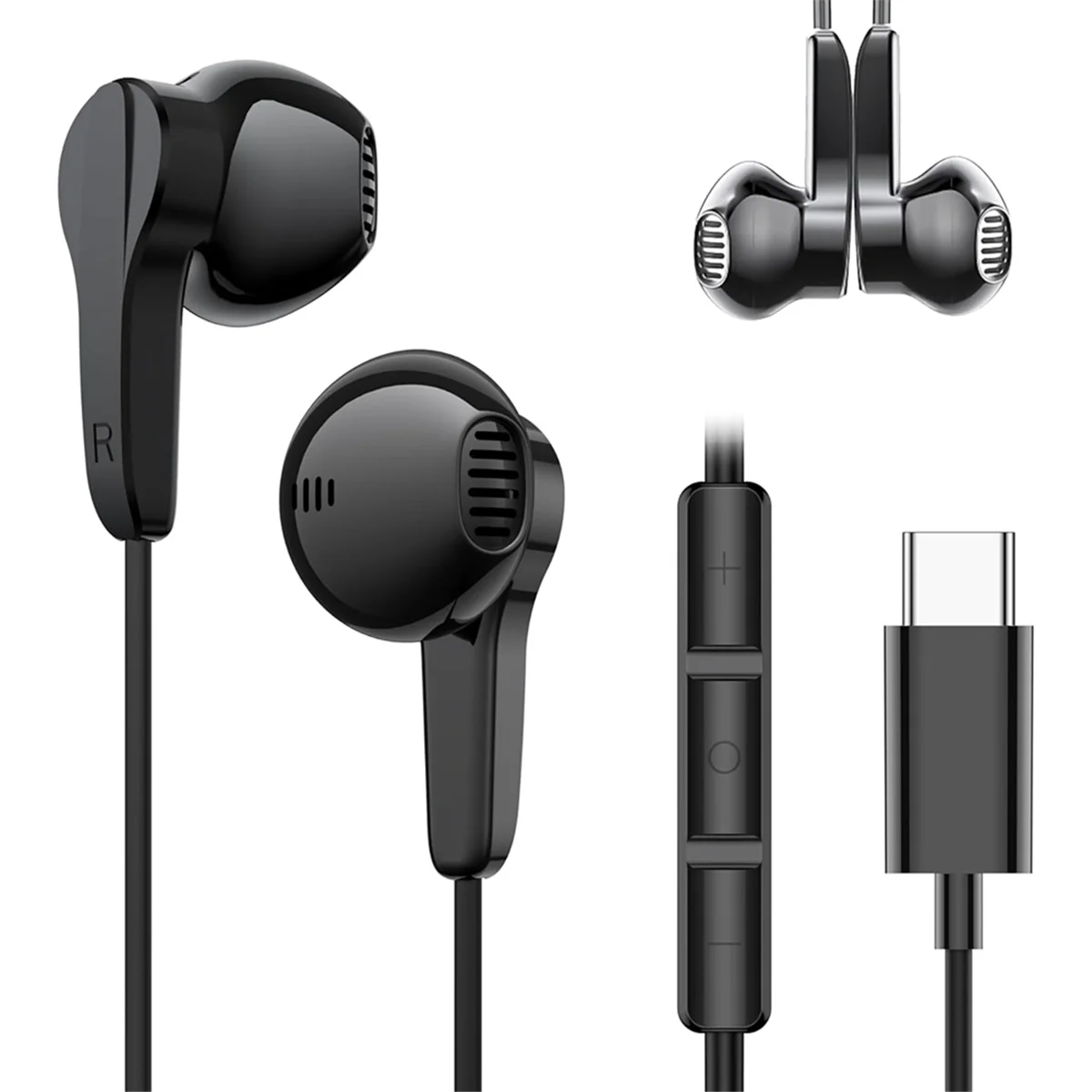 

Наушники ABDX-USB C, магнитные проводные наушники с микрофоном, наушники-вкладыши для IPhone 15 Pro Plus Max/Samsung Galaxy
