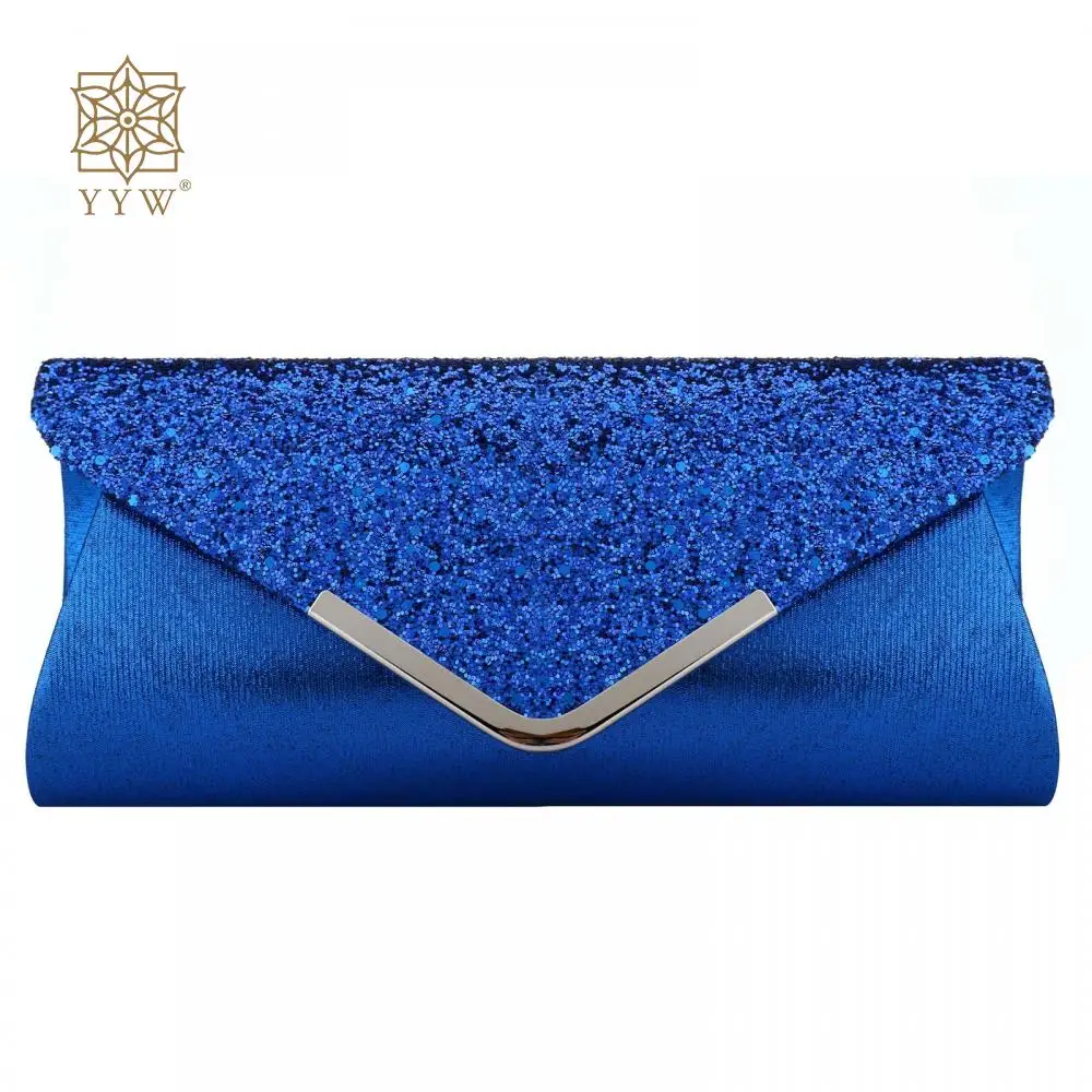 Royal Blue Evening Party Clutch Bag Sequin Luxury Designer Handbag Clutch De Fiesta For Women 2022 Envelope Evening Bags Wedding