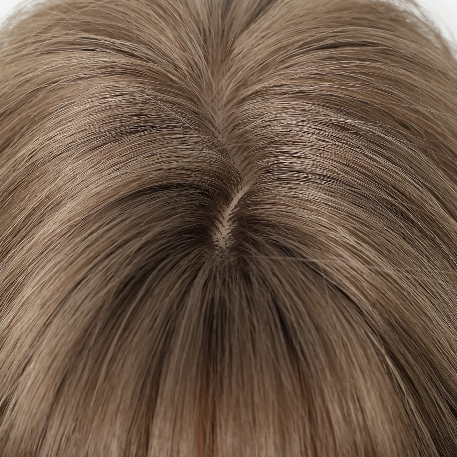 Henry margu peruca de cabelo sintético marrom de comprimento médio, marrom claro, perucas diárias retas com franja para mulheres, uso de festa, resistente ao calor