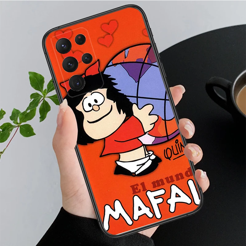 Mafalda Phone Case for Samsung Galaxy A73 A13 A22  A32 A71 A33 A52 A53 A72 A73 A51 A31 A23 A34 A54 A52 A53S Funda