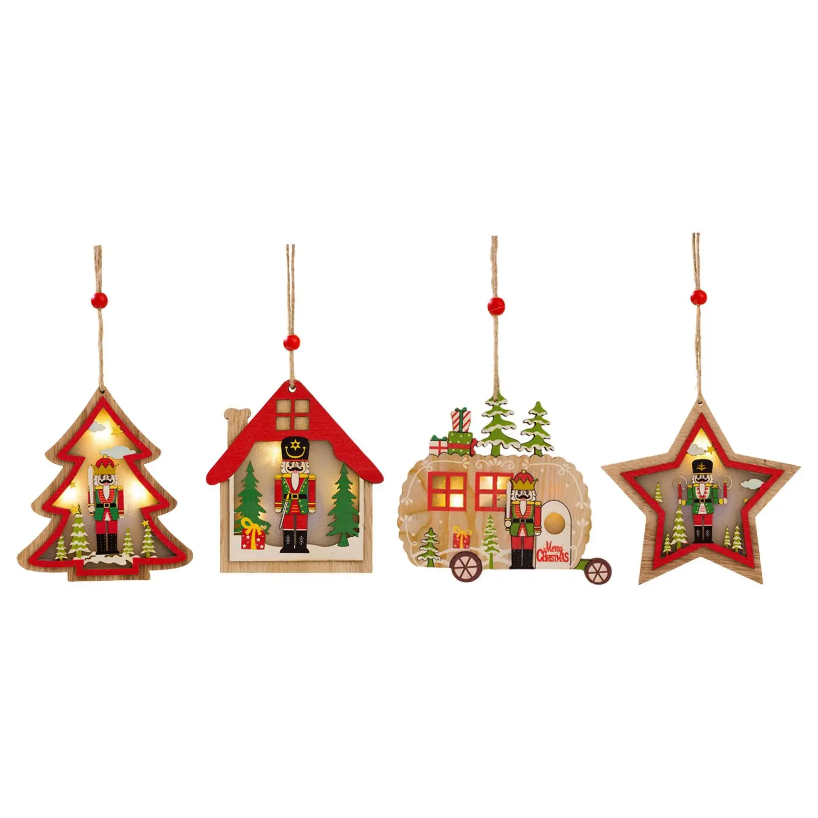 Christmas Hanging Decoration Indoor Gifts Wooden Mall Decor Holiday Scene Setup for Wall Farmhouse Living Room Holiday Bedroom