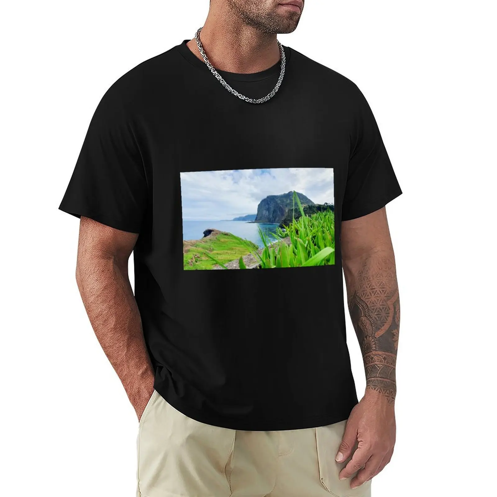 Madeira coastline T-Shirt graphic shirts cotton graphic tees Men's t shirts