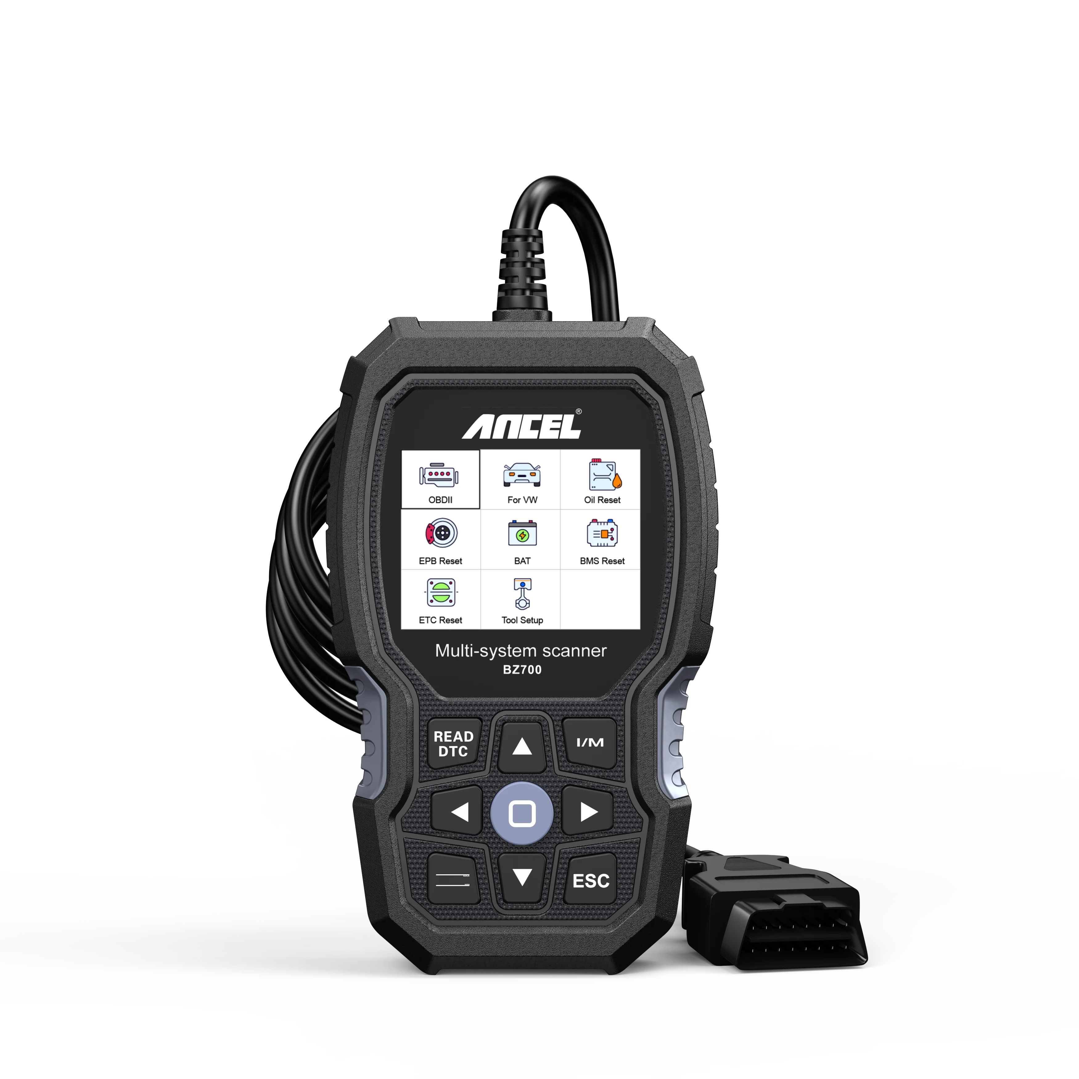 

ANCEL BZ700 OBD2 Сканер: Диагностический прибор для полной диагностики автомобиля, считыватель кодов неисправностей для Mercedes-Benz Sprinter, Smart, ABS, Bleed, Airbag, EPB, Oil