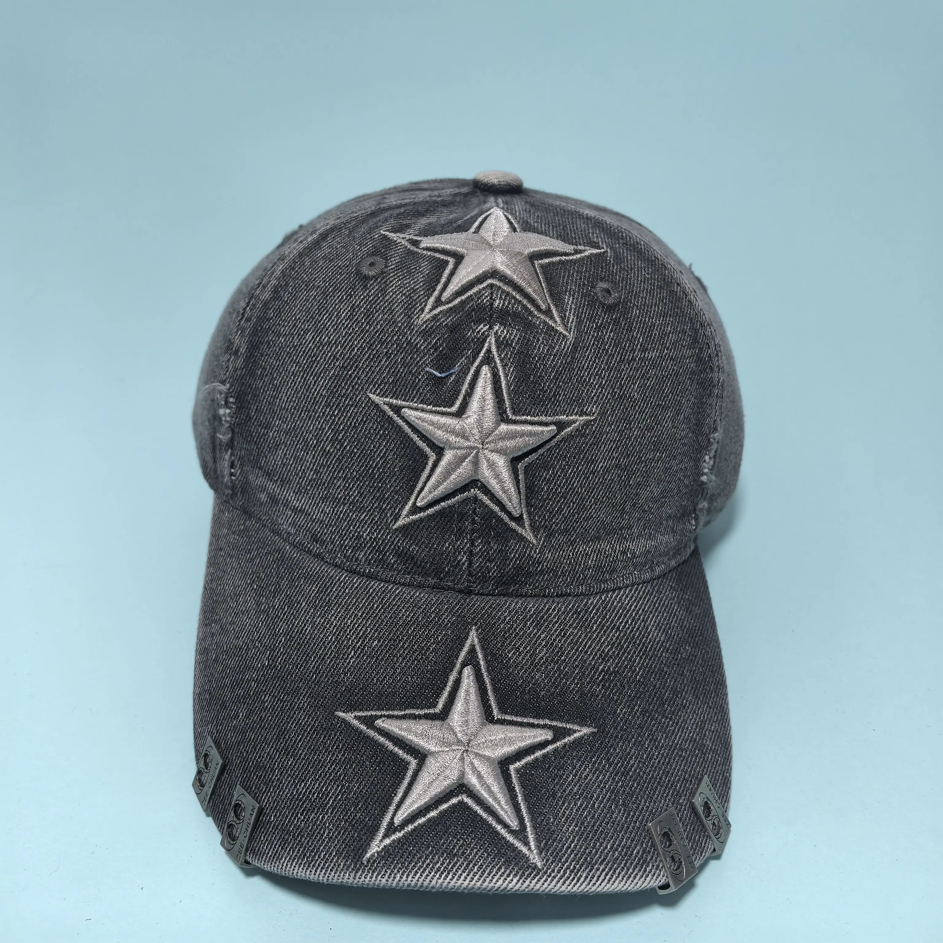 New Unisex Stereoscopic Stars Letter Embroidery Baseball Hats Sunshade Hip Hop Versatile Personal Peaked Caps Fashion Distress