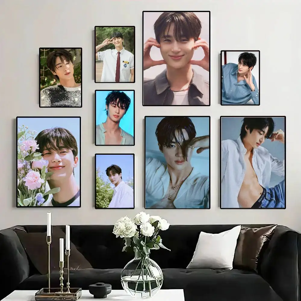 Korean Byeon Woo-Seok Posters Living Room Bar Cafe Quality Canvas Vintage Style Comics Painting Art Home Wall Decor Picture