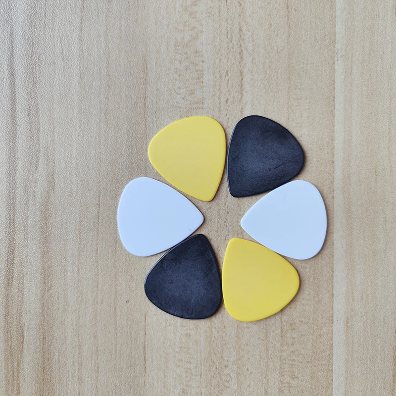 Delrin-Guitar Picks without Logo, Black, Yellow, White Color, No Logo, High Quality, 100Pcs